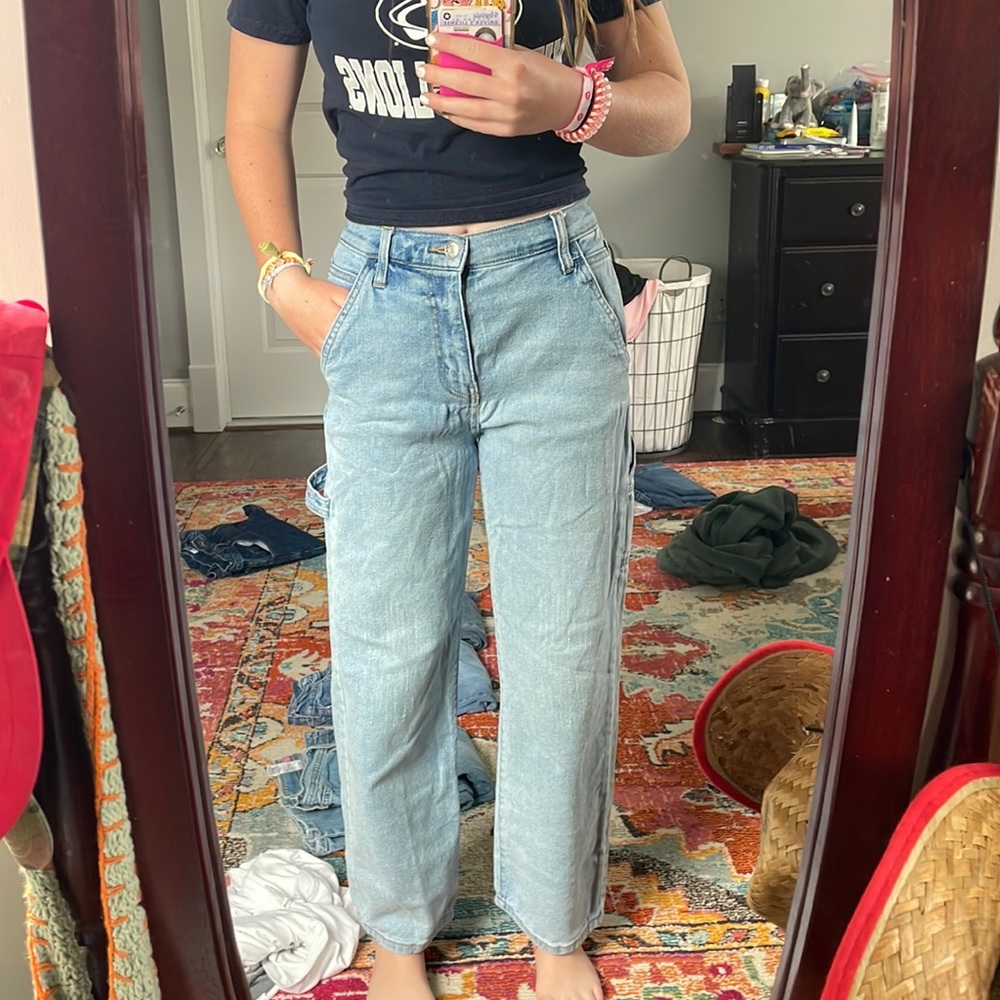 High Rise Light Wash Wild Fable Carpenter Style Jeans